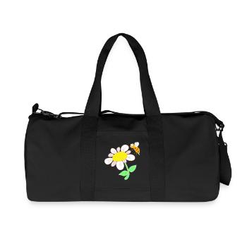 Bee that flies to flower - Recycled Canvas Sports Bag by Stanley/Stella - black - Front
