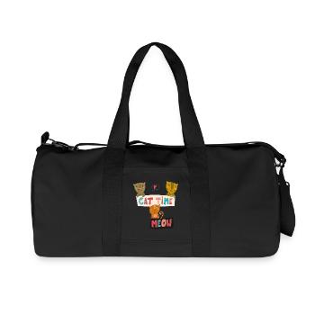 Amis des chats - Sac de sport en toile recyclée Stanley/Stella - noir - Devant