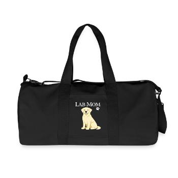 Labrador Retriever Labrador Mutter Hund Welpe Haustierliebhaber - Recycelte Canvas-Sporttasche von Stanley/Stella - Schwarz - Vorne