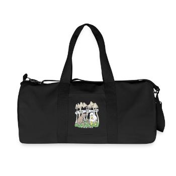 MushroomMorning - Cueillette de champignons - Sac de sport en toile recyclée Stanley/Stella - noir - Devant