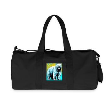 Eisbär - Recycelte Canvas-Sporttasche von Stanley/Stella - Schwarz - Vorne