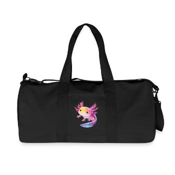 Axolotl - Recycelte Canvas-Sporttasche von Stanley/Stella - Schwarz - Vorne