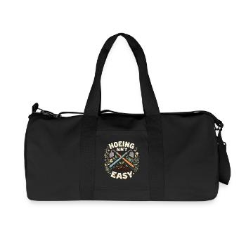 Hoeing is not easy – gardening for women - Recycled Canvas Sports Bag by Stanley/Stella - black - Front