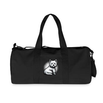 Propriétaire de Westie Westie Terrier des Highlands - Sac de sport en toile recyclée Stanley/Stella - noir - Devant