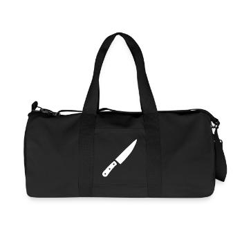 Couteau, Cuisinière de cuisine, Cuisine de cuisine, Cuisine - Sac de sport en toile recyclée Stanley/Stella - noir - Devant