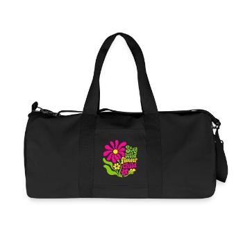 Stay Wild Flower Child - Recycled Canvas Sports Bag by Stanley/Stella - black - Front