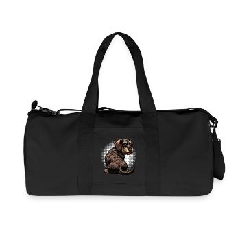 wire-haired dachshund dachshund dachshund owner Teckel Tekkel - Recycled Canvas Sports Bag by Stanley/Stella - black - Front