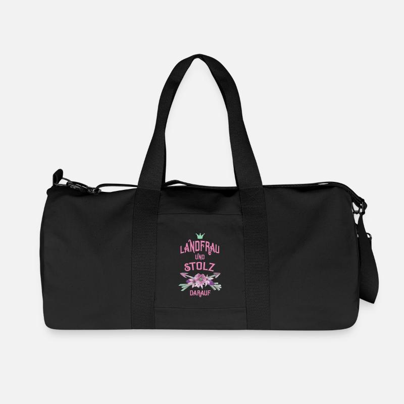 Landfrau und stolz darauf - Recycelte Canvas-Sporttasche von Stanley/Stella - Schwarz