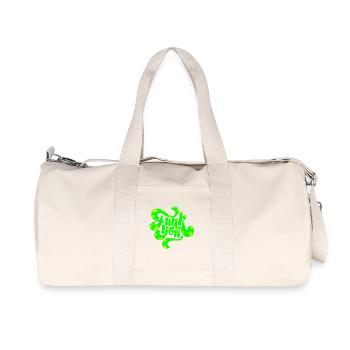 Green Neon Punk Text Design - Recycled Canvas Sports Bag by Stanley/Stella - natural - Front
