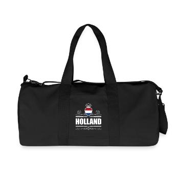 HOLLAND | Pays-Bas White Lineart - Sac de sport en toile recyclée Stanley/Stella - noir - Devant
