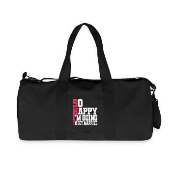Drôle d’enterrement de vie de garçon Fiançailles Mariage Marié - Sac de sport en toile recyclée Stanley/Stella - noir - Devant