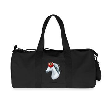 Horse's Head Tomato - Creative Horse & Vegetable Design - Recycled Canvas Sports Bag by Stanley/Stella - black - Front