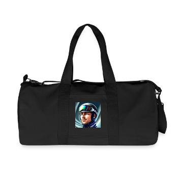 Skispringer Portrait - Recycelte Canvas-Sporttasche von Stanley/Stella - Schwarz - Vorne