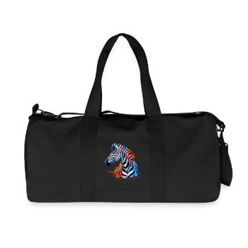 Zebra - Recycled Canvas Sports Bag by Stanley/Stella - black - Front