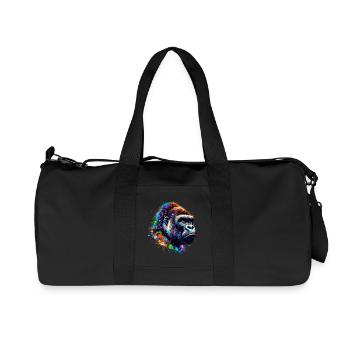 Gorille - Sac de sport en toile recyclée Stanley/Stella - noir - Devant