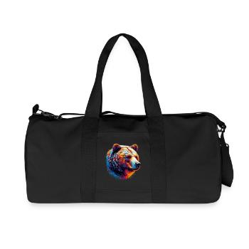 Bear - Recycled Canvas Sports Bag by Stanley/Stella - black - Front
