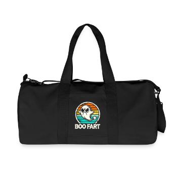 Funny Ghost Farts – Halloween Fun - Recycled Canvas Sports Bag by Stanley/Stella - black - Front