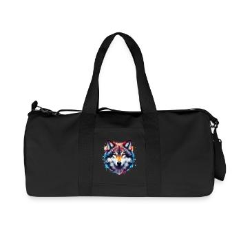 Wolf - Recycelte Canvas-Sporttasche von Stanley/Stella - Schwarz - Vorne