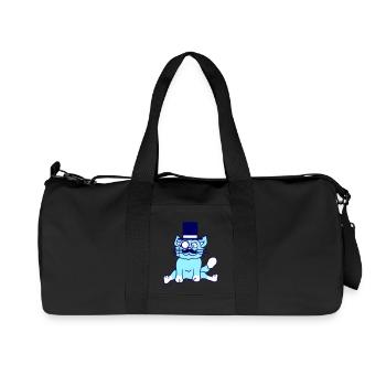 Sir Cat Gentleman Chapeau haut de forme Monocle Rich Gentleman - Sac de sport en toile recyclée Stanley/Stella - noir - Devant