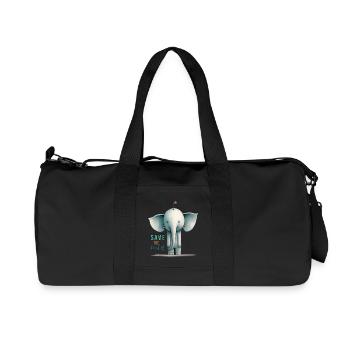 Save the wild !! - Sac de sport en toile recyclée Stanley/Stella - noir - Devant