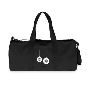 Boule de Noël étoile 2 - Sac de sport en toile recyclée Stanley/Stella - noir - Devant