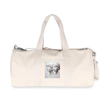 Silhouettes en papier - Sac de sport en toile recyclée Stanley/Stella - blanc naturel - Devant