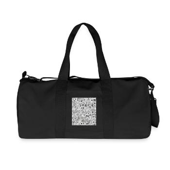 Dessin de la ville - Sac de sport en toile recyclée Stanley/Stella - noir - Devant