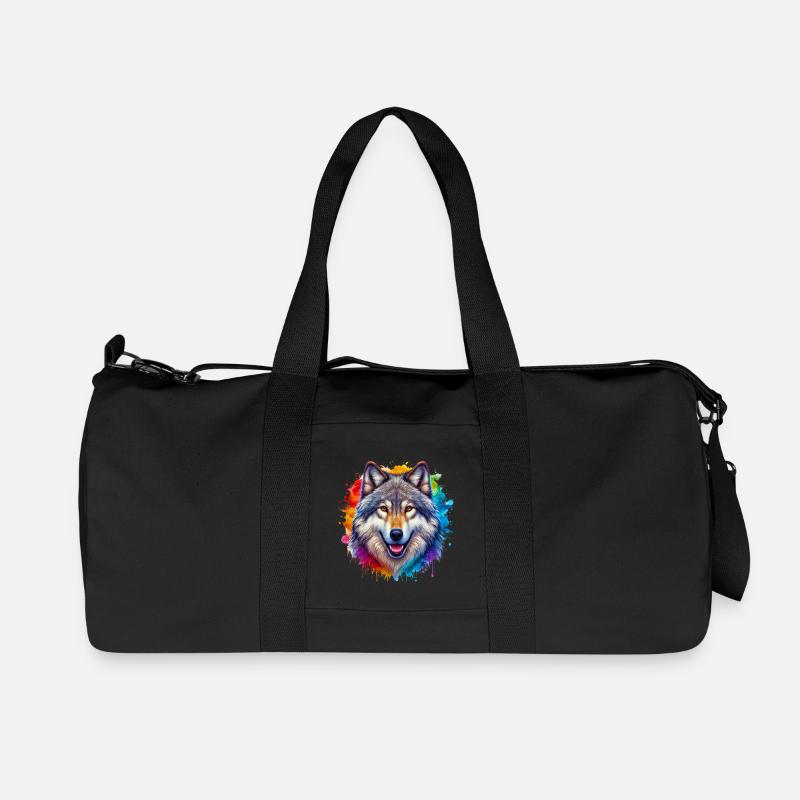 Wolf - Recycelte Canvas-Sporttasche von Stanley/Stella - Schwarz
