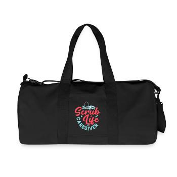 Vivre la vie de gommage Aidant aidant aidant - Sac de sport en toile recyclée Stanley/Stella - noir - Devant