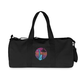 Saxophone des années 90 - Sac de sport en toile recyclée Stanley/Stella - noir - Devant