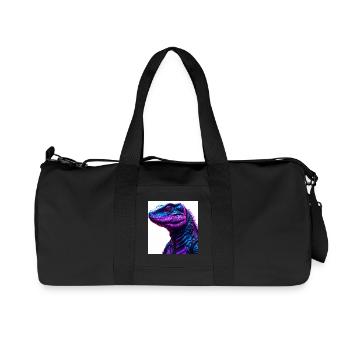 Reptile in colorful tattoo style - Recycled Canvas Sports Bag by Stanley/Stella - black - Front