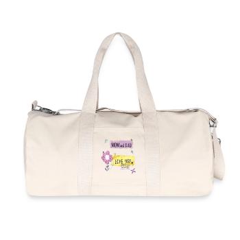 Mom and Dad - Recycelte Canvas-Sporttasche von Stanley/Stella - Naturweiß - Vorne