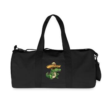 Alligator Funny Sombrero - Recycled Canvas Sports Bag by Stanley/Stella - black - Front