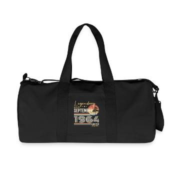 September 1964 Born in September 1964 September 1964 - Recycled Canvas Sports Bag by Stanley/Stella - black - Front