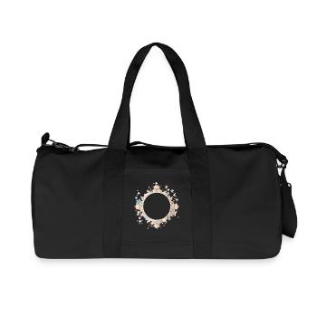 Round frame with baroque ornaments - Recycled Canvas Sports Bag by Stanley/Stella - black - Front