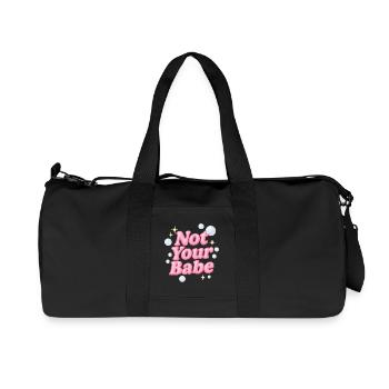 not your babe / y2k design - Recycled Canvas Sports Bag by Stanley/Stella - black - Front