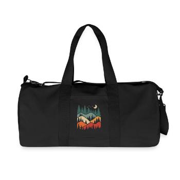 Forêt Paysage Nature Arbres Amoureux de la Nature - Sac de sport en toile recyclée Stanley/Stella - noir - Devant