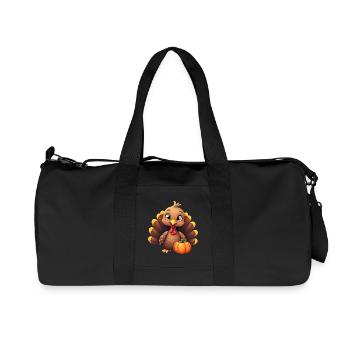 Bébé dinde de Thanksgiving - Sac de sport en toile recyclée Stanley/Stella - noir - Devant