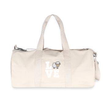 Berger Berger Berger Berger Fermier Troupeau de moutons - Sac de sport en toile recyclée Stanley/Stella - blanc naturel - Devant