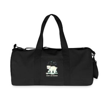 Frostiger und fabelhafter Winterbär - Recycelte Canvas-Sporttasche von Stanley/Stella - Schwarz - Vorne