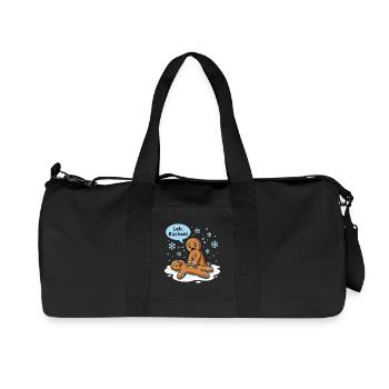 Leb Kuchen Funny German Gingerbread Pun - Recycled Canvas Sports Bag by Stanley/Stella - black - Front