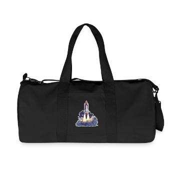 Astronomy Space Rocket Launch Exploration - Recycled Canvas Sports Bag by Stanley/Stella - black - Front
