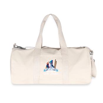 Ski, ski, la vie est meilleure sur les planches - Sac de sport en toile recyclée Stanley/Stella - blanc naturel - Devant