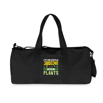 amant des plantes, qui parle tacitement de ses - Sac de sport en toile recyclée Stanley/Stella - noir - Devant