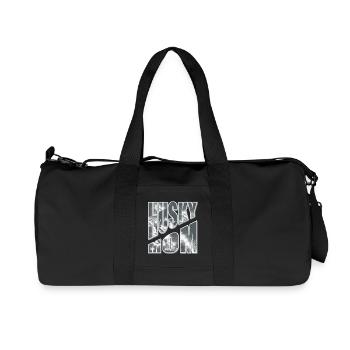 Husky Mom im Schnee - Recycelte Canvas-Sporttasche von Stanley/Stella - Schwarz - Vorne