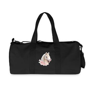 Horse with butterfly - Recycled Canvas Sports Bag by Stanley/Stella - black - Front