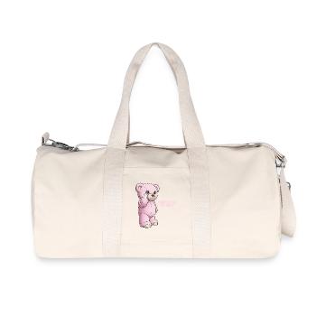 Pink Bär - Recycelte Canvas-Sporttasche von Stanley/Stella - Naturweiß - Vorne