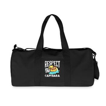 Respect pour les capybaras Animal mignon et drôle - Sac de sport en toile recyclée Stanley/Stella - noir - Devant