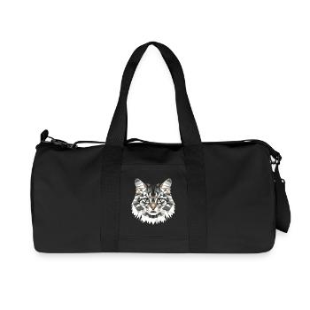 Chat de la forêt norvégienne Chat des forêts norvégiennes - Sac de sport en toile recyclée Stanley/Stella - noir - Devant