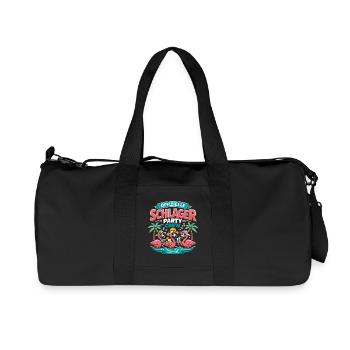 Schlager Party Crew Flamingo Offiziell - Recycelte Canvas-Sporttasche von Stanley/Stella - Schwarz - Vorne